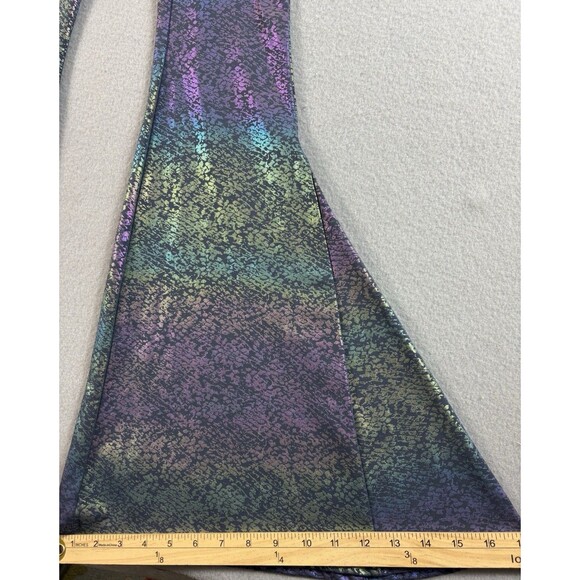 Spirithoods Iridescent Snakeskin Flare Jumpsuit Short Sleeve Collared Medium 1pc - Picture 11 of 16